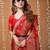 Red woven design zari silk blend heavy work kanjeevaram saree