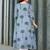 Multicolor printed cotton kurta trouser set
