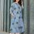 Multicolor printed cotton kurta trouser set