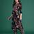 Black printed cotton kurta trouser set