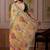 Mustard floral zari art silk designer banarasi saree