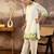 White embroidered cotton kurta trouser set