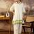 White embroidered cotton kurta trouser set