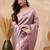 Lavender woven design zari  silk designer kanjeevaram saree