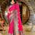 Pink kashmiri pashmina position printed saree with unstitched blouse piece