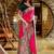 Pink kashmiri pashmina position printed saree with unstitched blouse piece