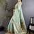 Sea green floral zari tissue designer paithani saree