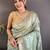 Sea green floral zari tissue designer paithani saree