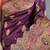 Purple ethnic motifs zari silk blend heavy work banarasi saree