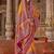 Yellow ethnic motifs embroidered silk blend heavy work saree