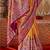 Yellow ethnic motifs embroidered silk blend heavy work saree