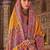Yellow ethnic motifs embroidered silk blend heavy work saree