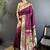 Burgundy zari silk blend designer kanjeevaram saree