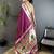 Burgundy zari silk blend designer kanjeevaram saree