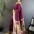 Burgundy zari silk blend designer kanjeevaram saree