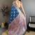 Teal ethnic motifs silk blend designer banarasi saree