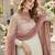 White&mauve georgette readymade suit with embroidery & sequence work