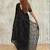 Black embellished embroidered satin designer saree