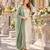 White&sea-green georgette readymade suit with embroidery & sequence work