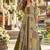 Olive georgette readymade shrug anarkali with embroidery work