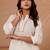Off white printed cotton kurta trouser set