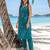Blue printed cotton kurta trouser set