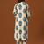 White printed cotton kurta trouser set