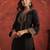 Black embroidered liva kurta trouser set