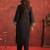 Black embroidered liva kurta trouser set