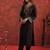 Black embroidered liva kurta trouser set