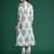 White printed cotton kurta trouser set