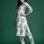 White printed cotton kurta trouser set