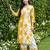 Multicolor printed viscose rayon kurta trouser set