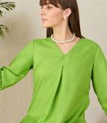Green printed cotton kurta trouser set