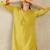Olive printed cotton kurta trouser set