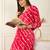 Pink printed viscose rayon kurta trouser set