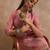 Pink embroidered silk kurta trouser set