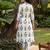 White printed cotton kurta trouser set
