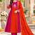 Rani&rust chanderi readymade anarkali suit with embroidery work