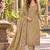 Beige chiffon semi stitched suit with embroidery & sequence work