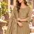 Beige chiffon semi stitched suit with embroidery & sequence work