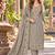 Grey chiffon semi stitched suit with embroidery & sequence work