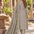 Grey chiffon semi stitched suit with embroidery & sequence work