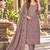 Mauve chiffon semi stitched suit with embroidery & sequence work