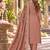 Peach chiffon semi stitched suit with embroidery & sequence work
