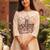 White printed cotton kurta trouser set