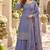 Lavender viscose semi stitched suit with embroidery & sequence work
