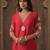 Pink embroidered silk kurta trouser set