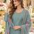 Sky viscose semi stitched suit with embroidery & sequence work