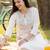 White embroidered cotton kurta trouser set